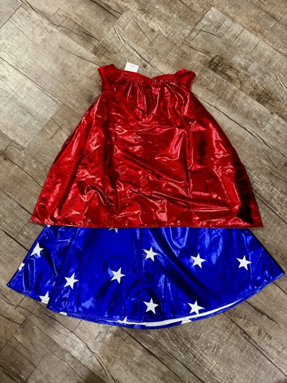 NIP Wonder Woman Costume Youth Large 10-12 Dress Cape‎ Full Set Halloween